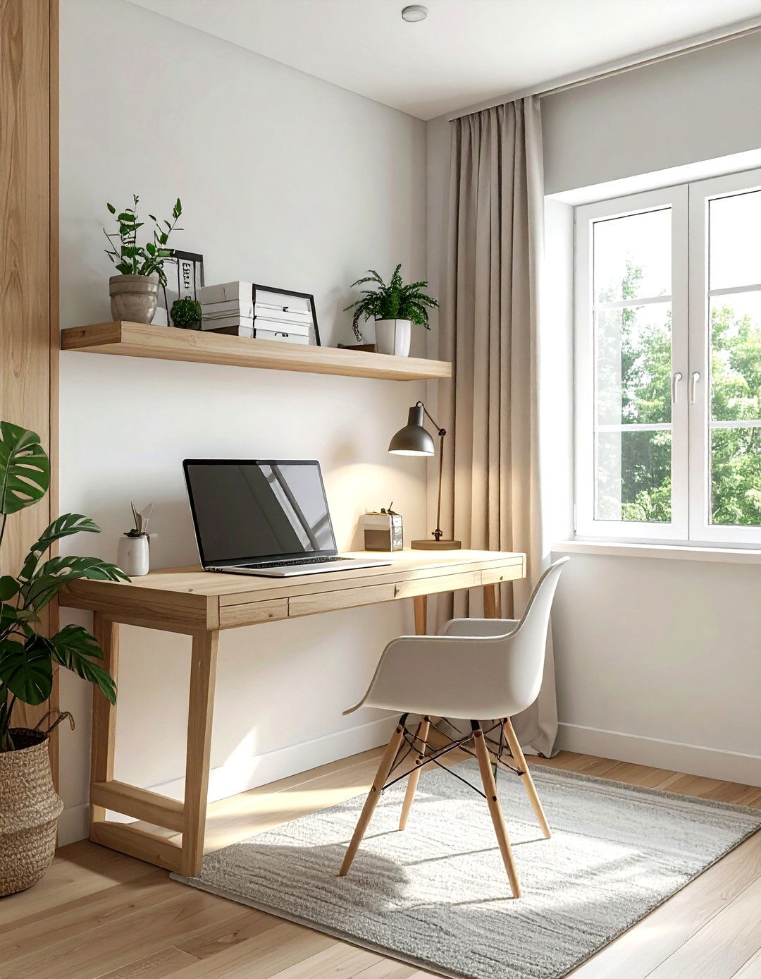 Wall mounted desk - 30 home office organization ideas