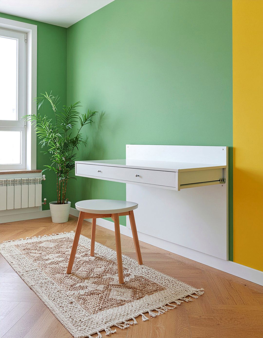 Wall mounted desk in dining room - 30 dining room playroom combo ideas