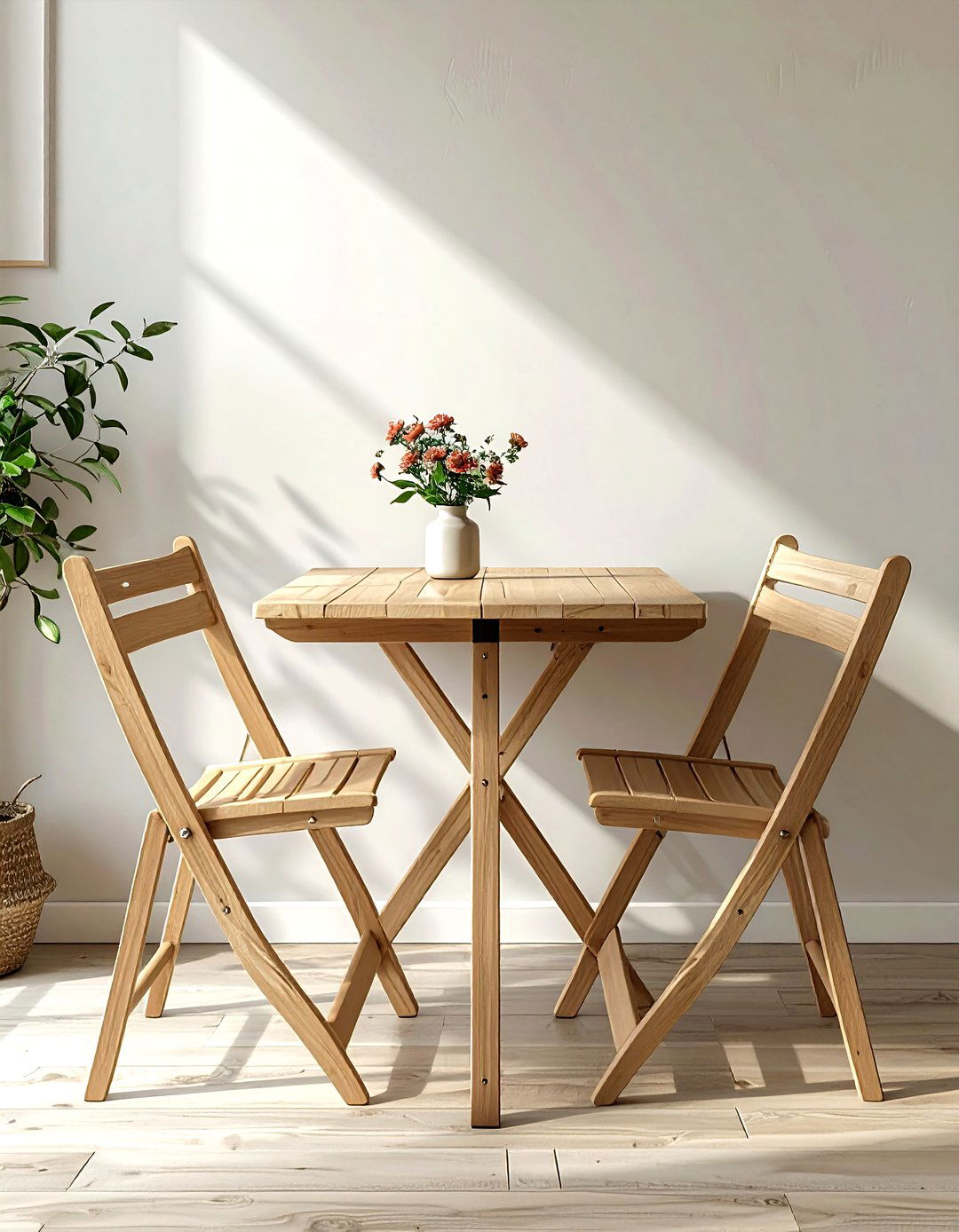 Wall mounted drop leaf table - 30 narrow dining room ideas