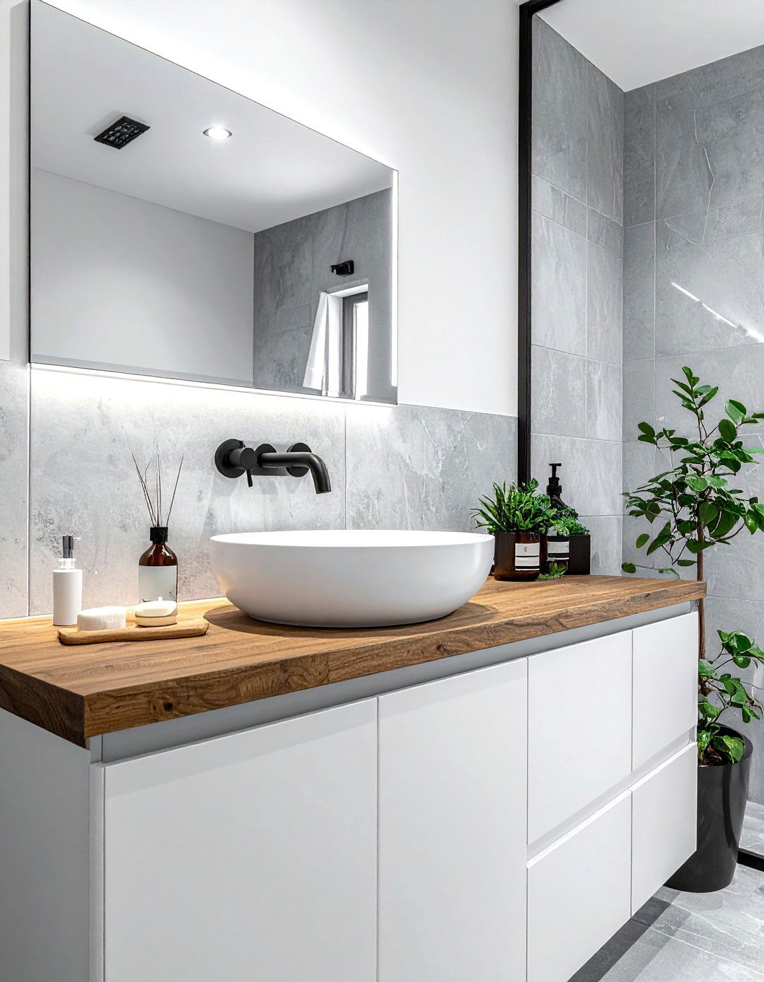 Wall mounted faucet - 30 sophisticated bathroom ideas