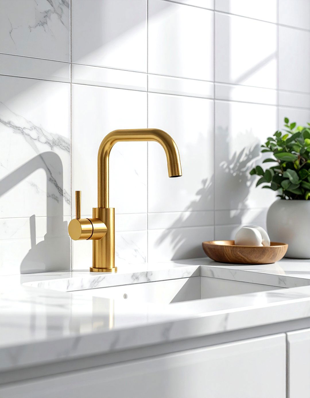 Wall mounted faucet - 30 zen bathroom ideas