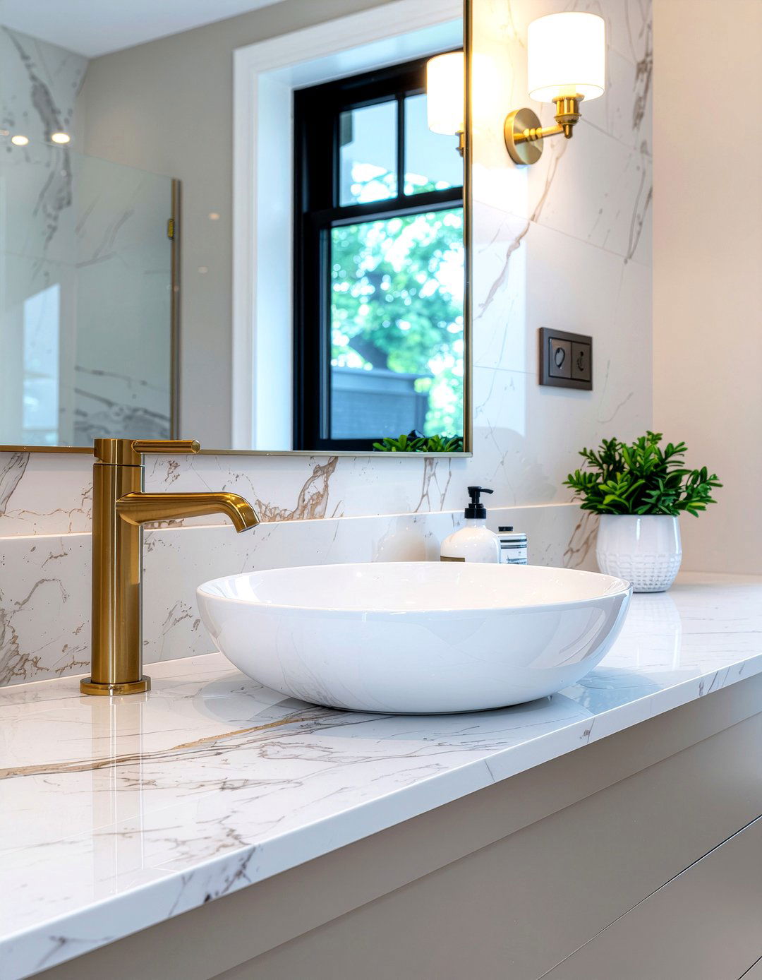 Wall mounted faucet - 30 bathroom maximization ideas