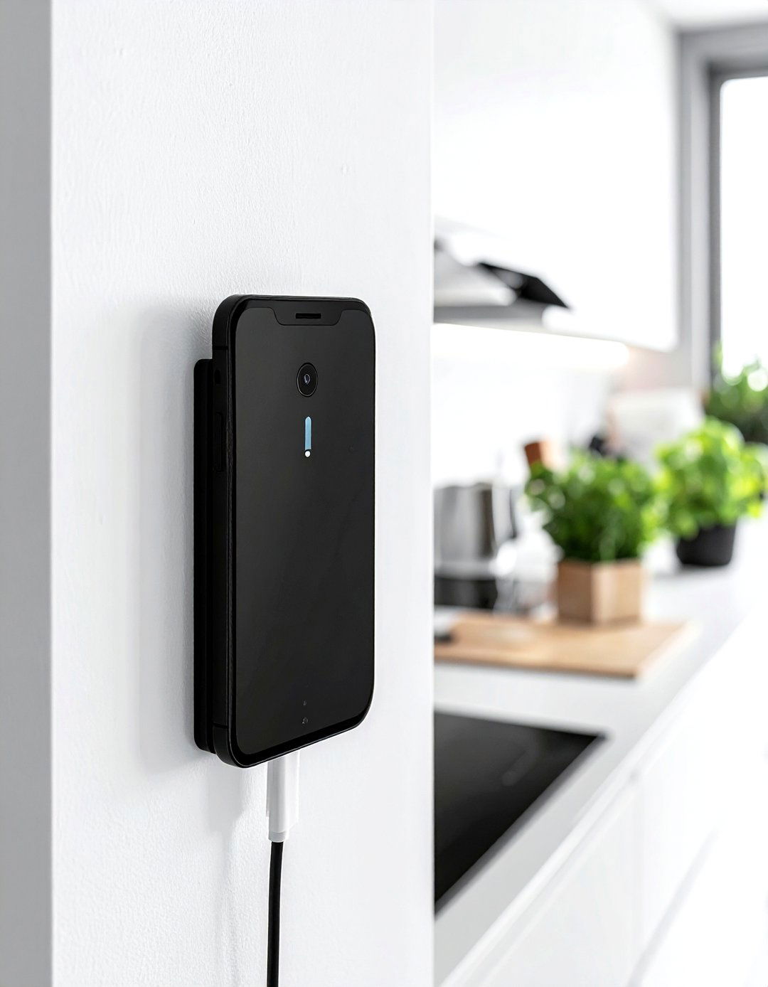 Wall mounted phone dock - 30 kitchen charging station ideas