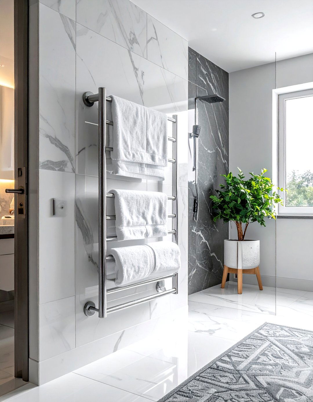 Wall mounted towel warmer - 30 towel warmer ideas