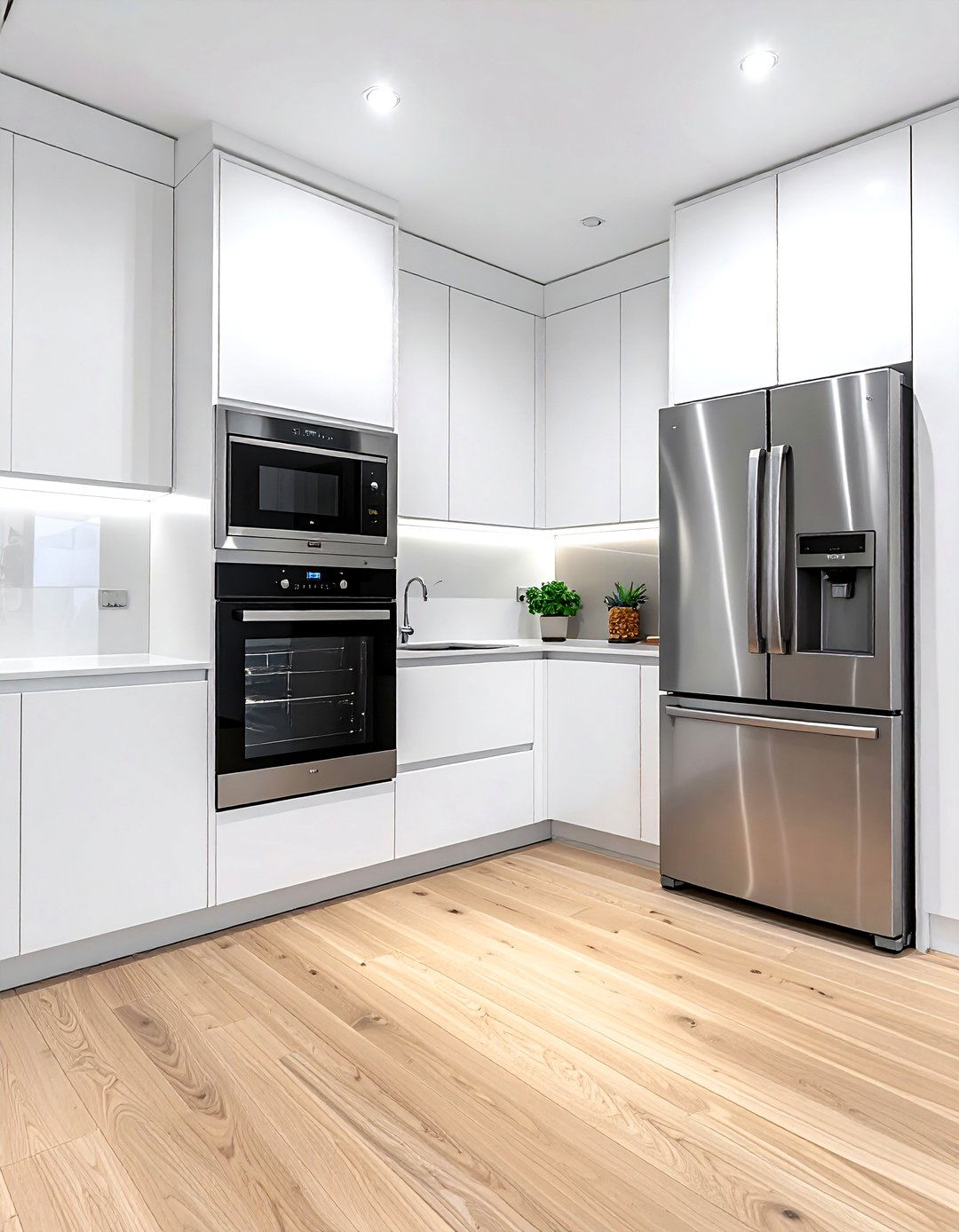 Wall oven next to refrigerator - 30 wall oven kitchen ideas