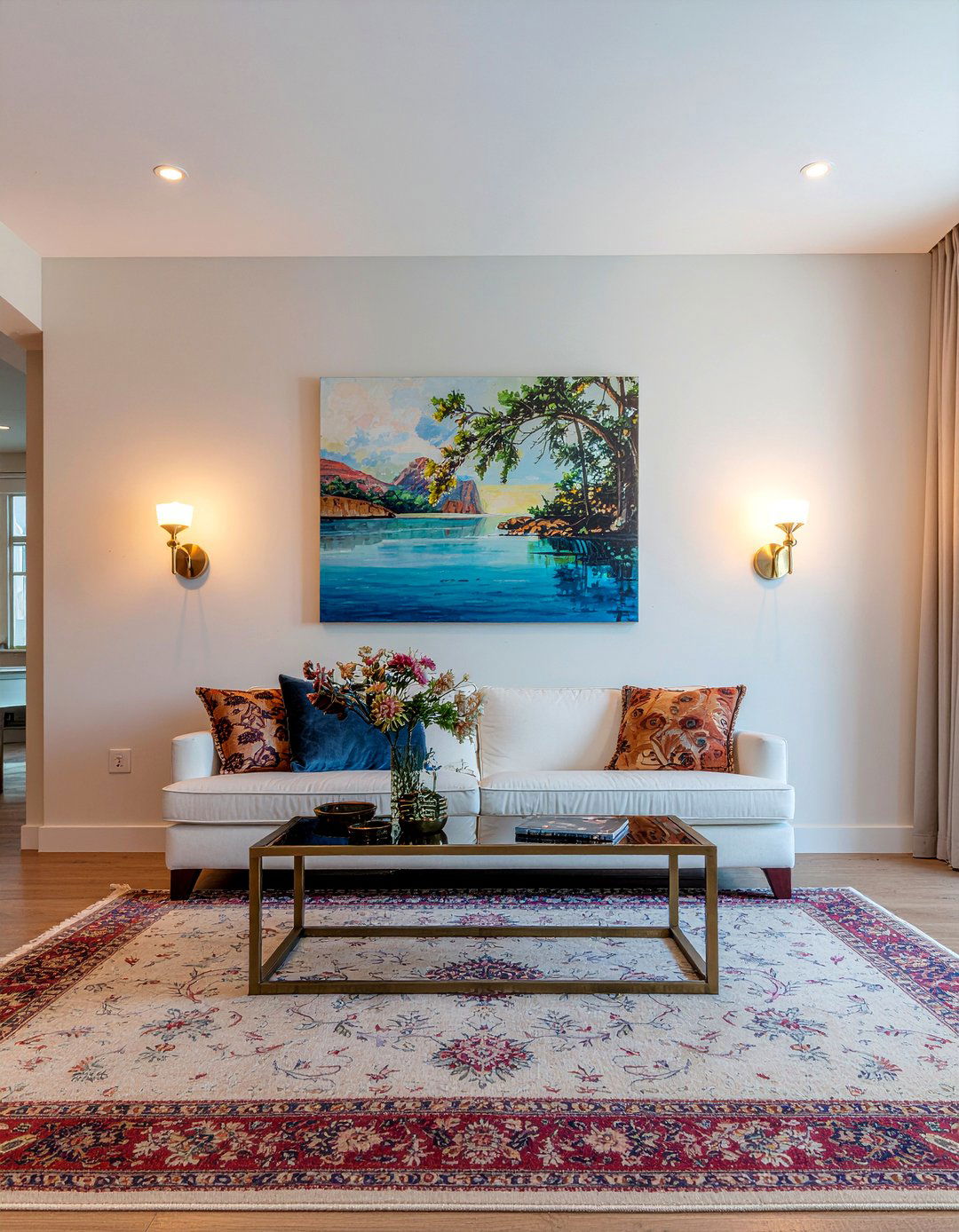 Wall sconce lighting - 30 living room wall decor ideas