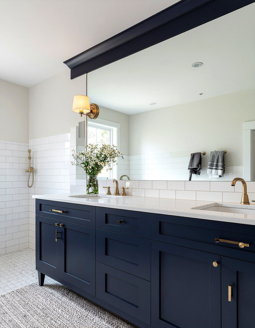 Wall sconce next to mirror - 30 bathroom accent lighting ideas