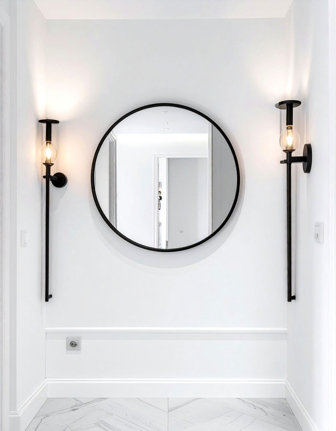 Wall sconce pair - 30 decor symmetry ideas