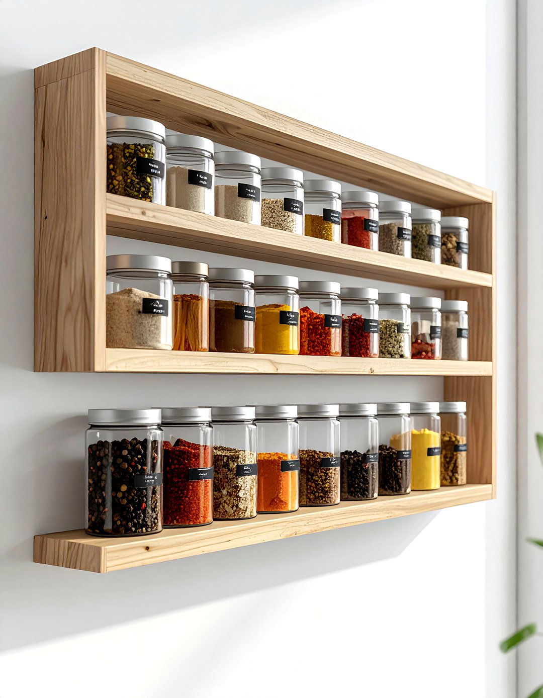 Wall spice rack - 30 DIY kitchen ideas