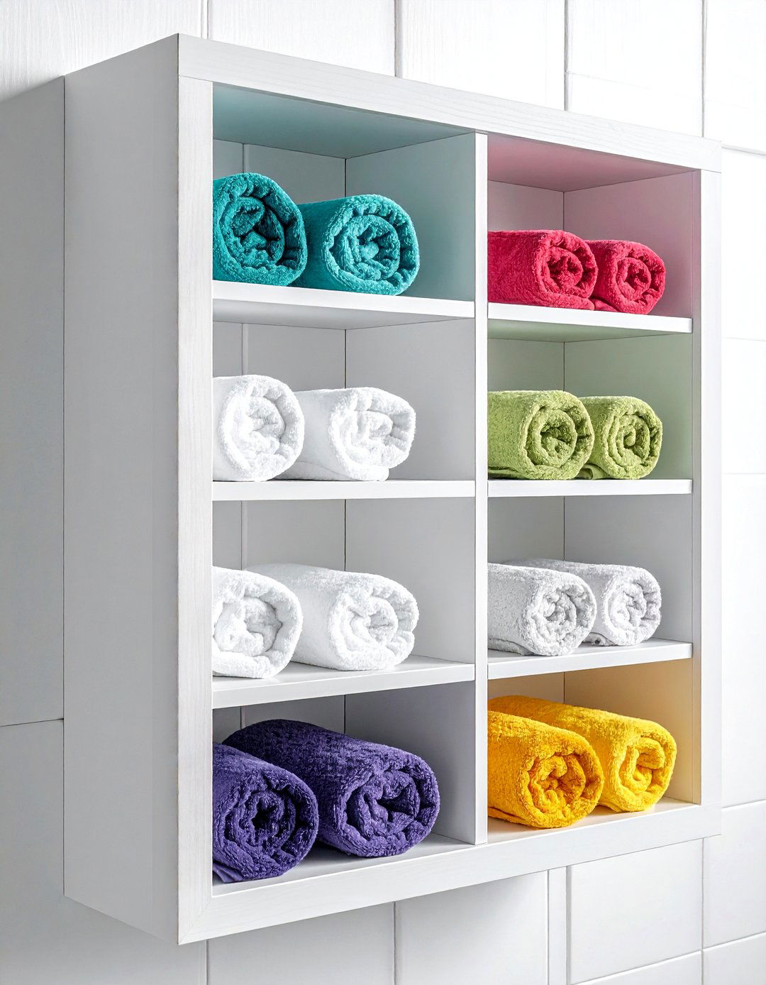 Wall storage cubby - 30 bathroom overhead storage ideas