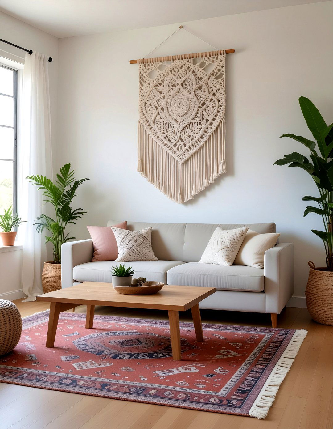 Wall tapestry - 30 rental apartment living room ideas