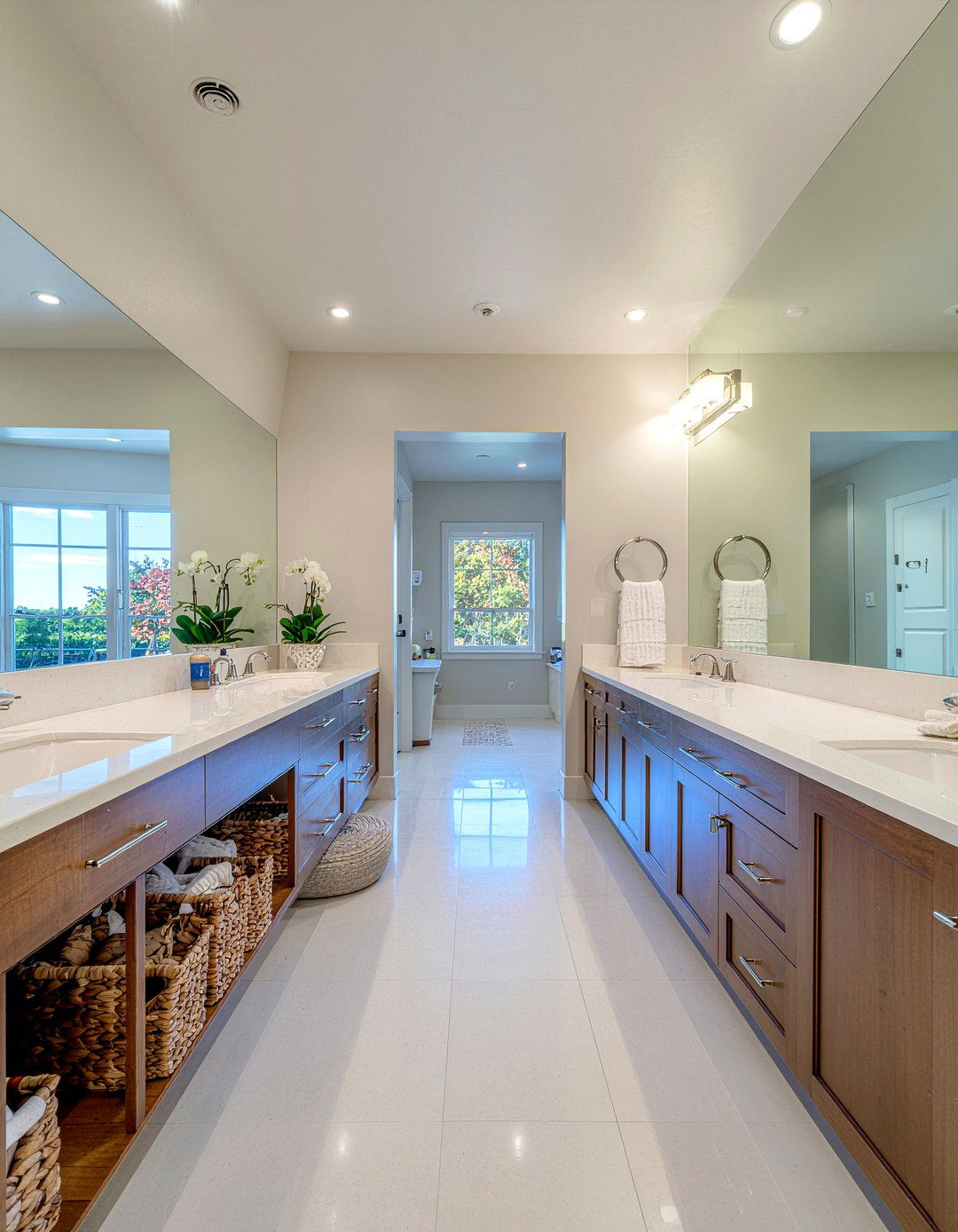 Wall to wall vanity - 30 modern bathroom vanity ideas