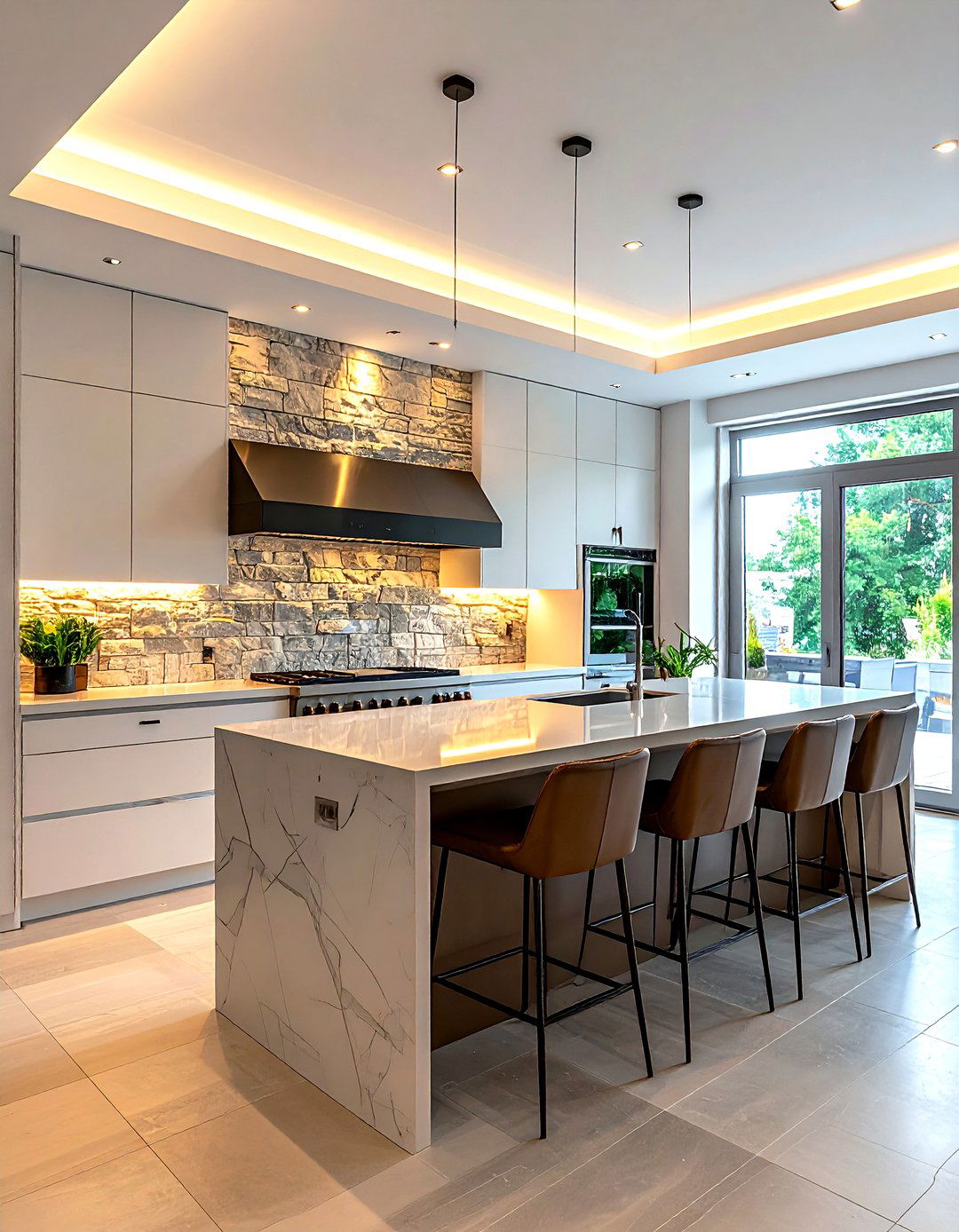 Wall wash accent lighting - 30 kitchen recessed lighting ideas