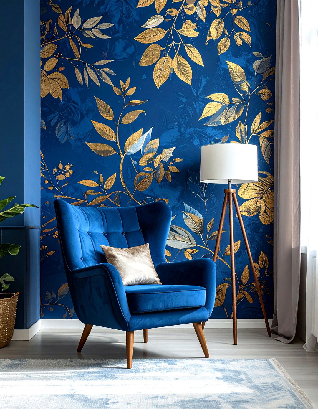 Wallpaper Accent Wall - 30 living room transition ideas