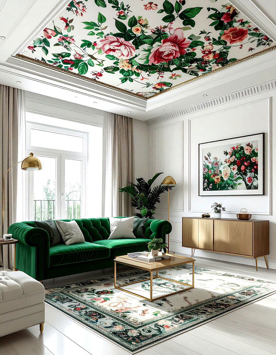 Wallpaper Ceiling - 30 living room ceiling design ideas