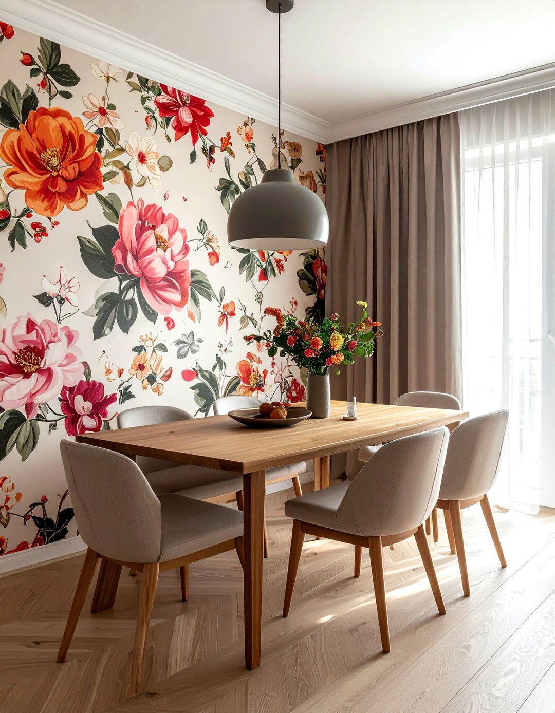 Wallpaper dining room - 30 dining room remodel ideas
