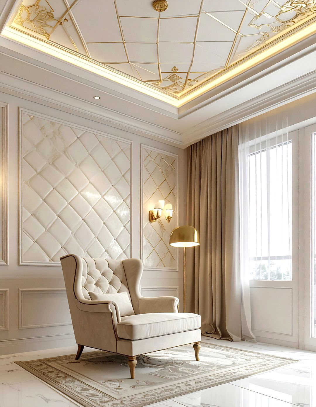 Wallpapered Ceiling - 30 living room popcorn ceiling removal