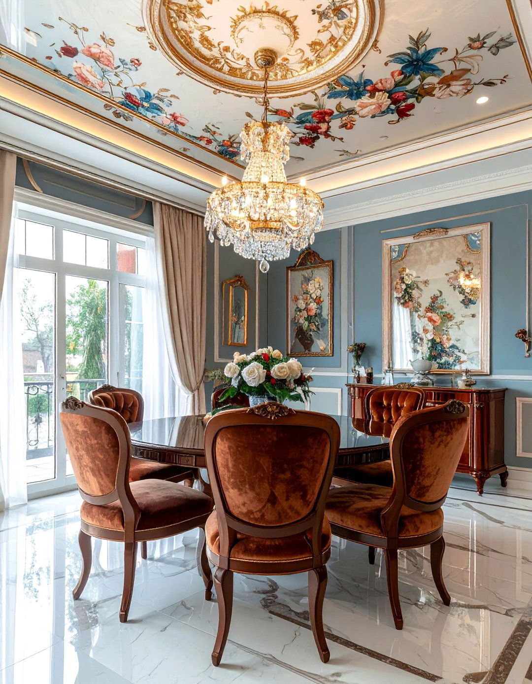 Wallpapered Ceiling Accent - 30 home refresh ideas