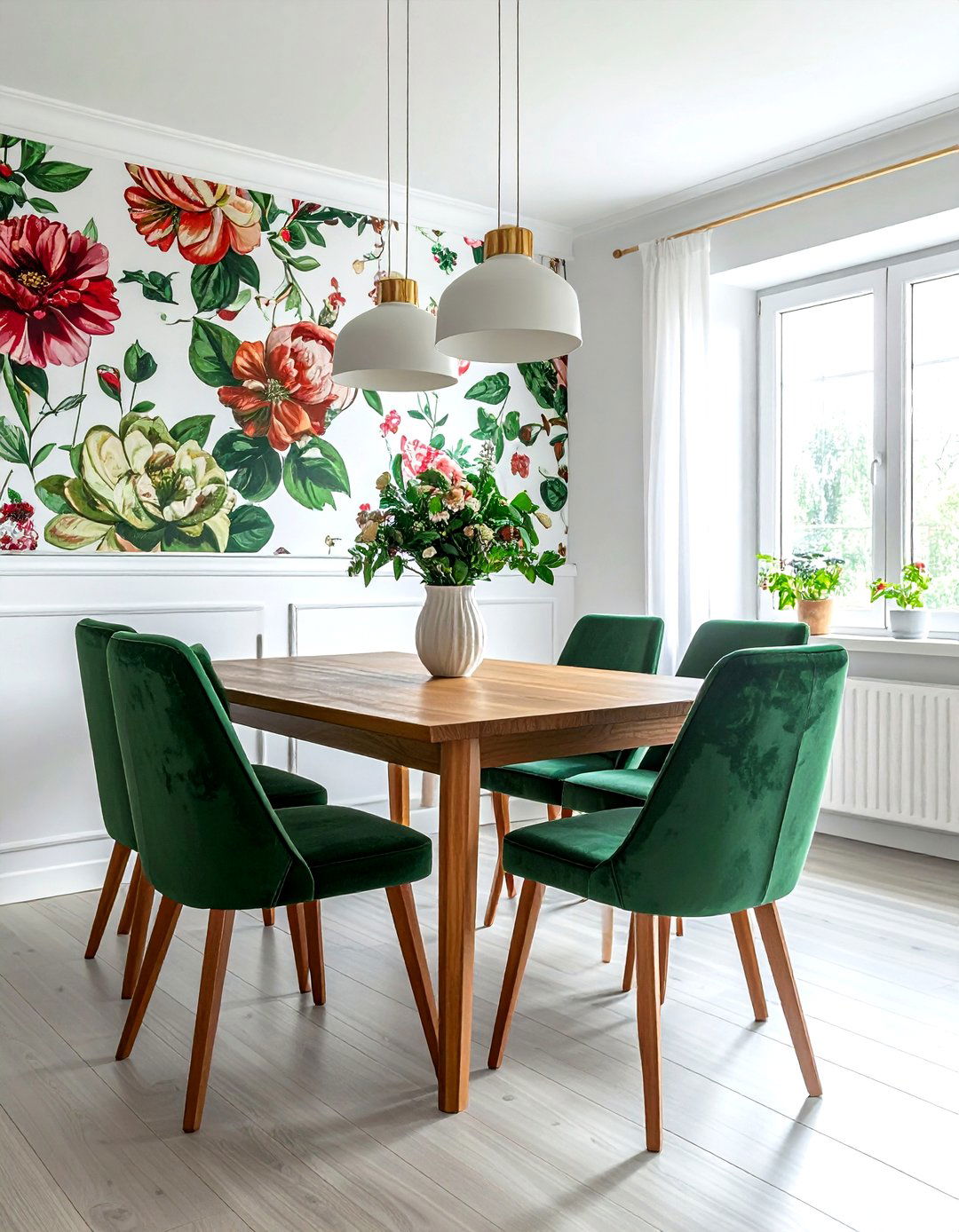 Wallpapered Dining Room - 30 dining room redesign ideas
