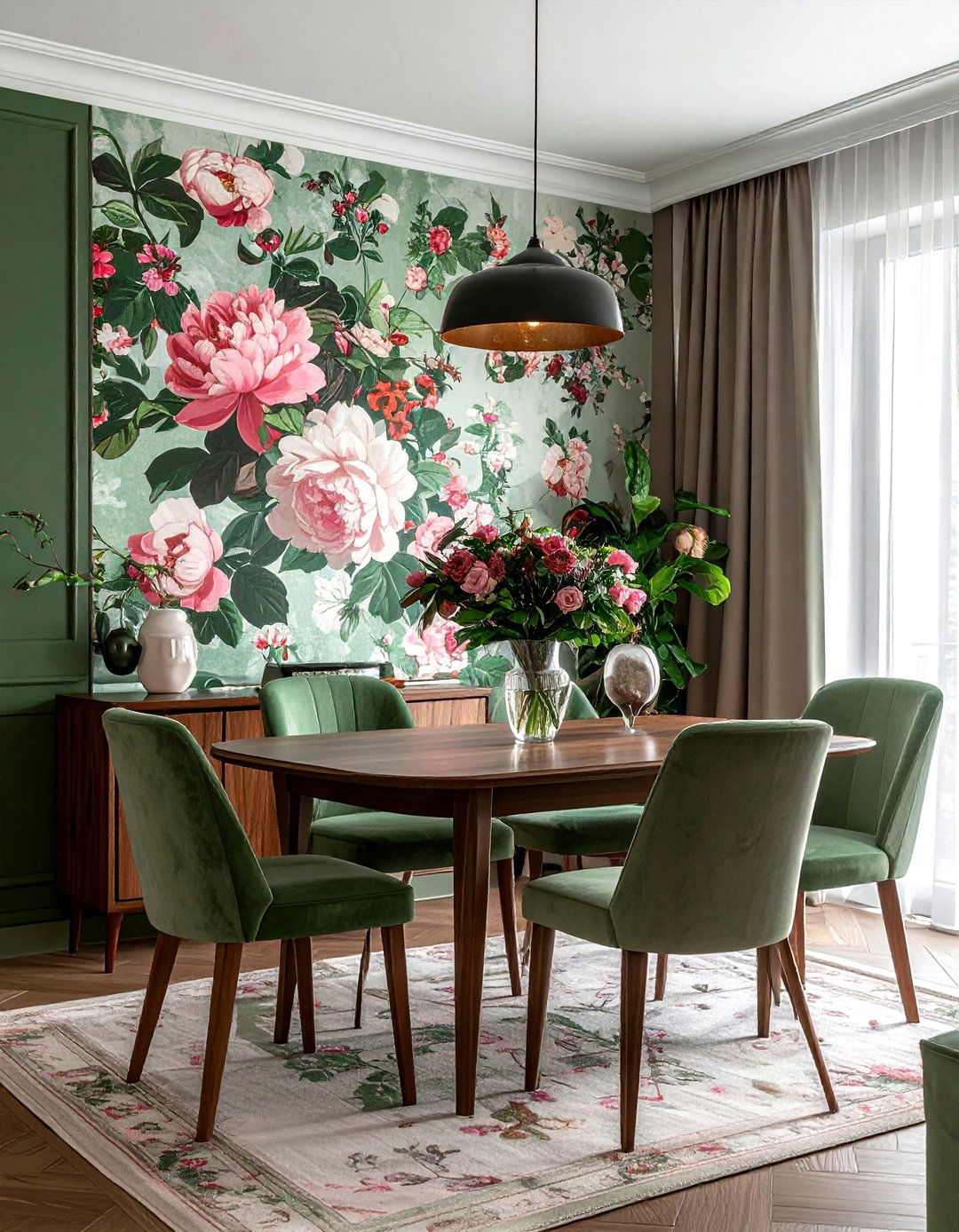 Wallpapered Dining Room - 30 unique dining room ideas