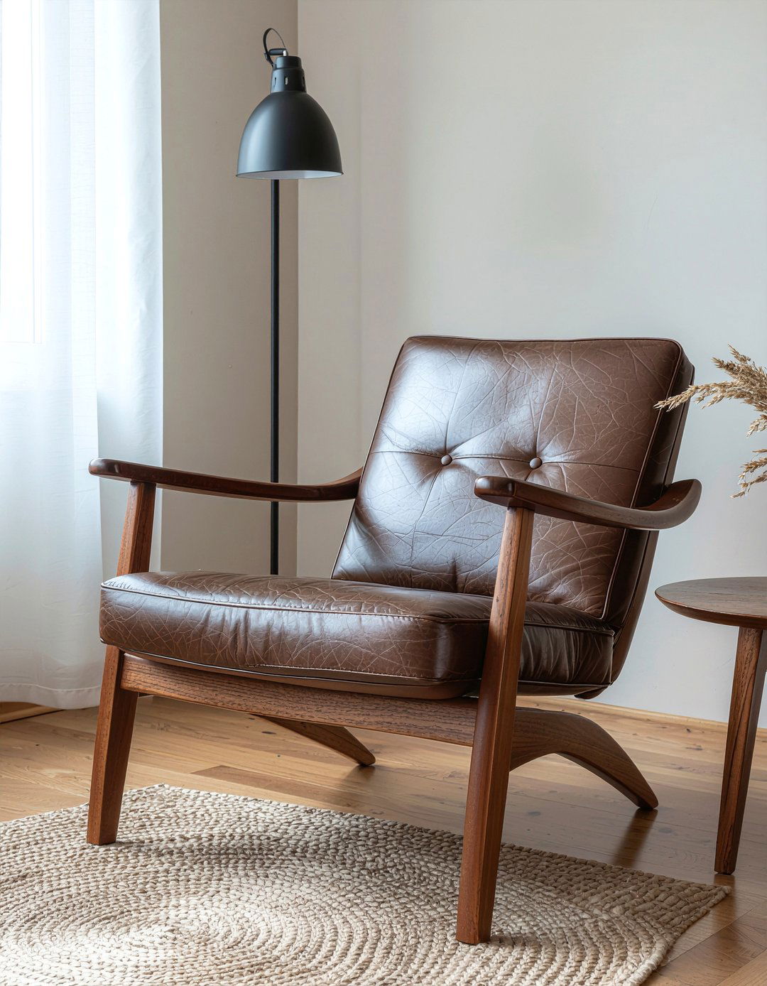 Walnut And Leather Chair - 30 bedroom walnut furniture ideas