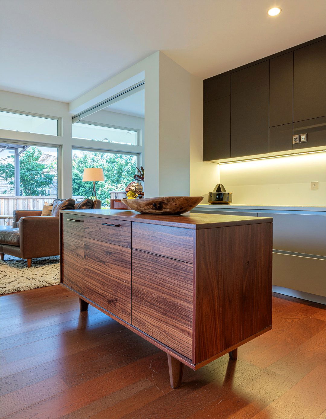 Walnut Buffet Credenza - 30 kitchen buffet ideas