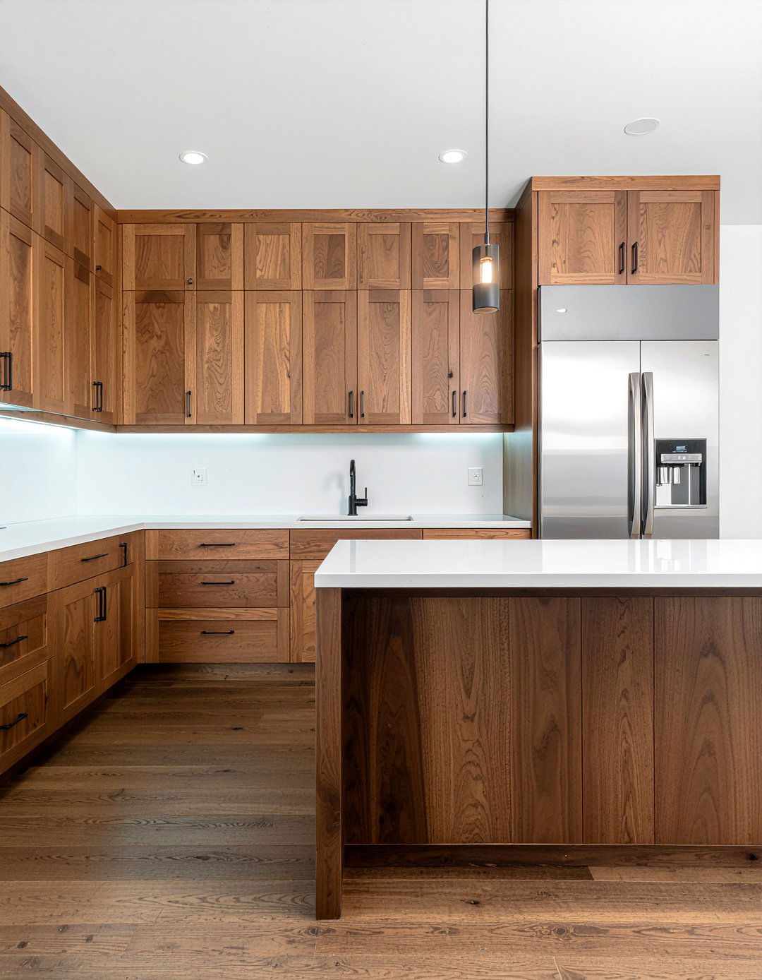 Walnut Kitchen Cabinets - 30 dark wood kitchen ideas