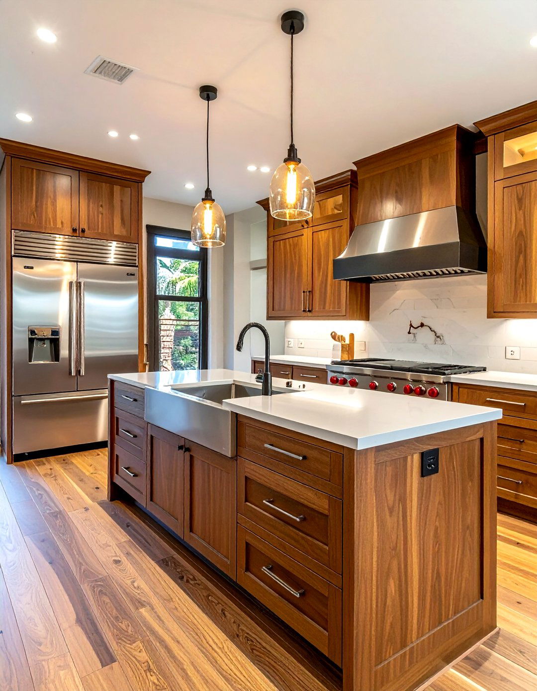 Walnut Kitchen Cabinets With Stainless Steel Appliances - 30 walnut kitchen cabinet ideas