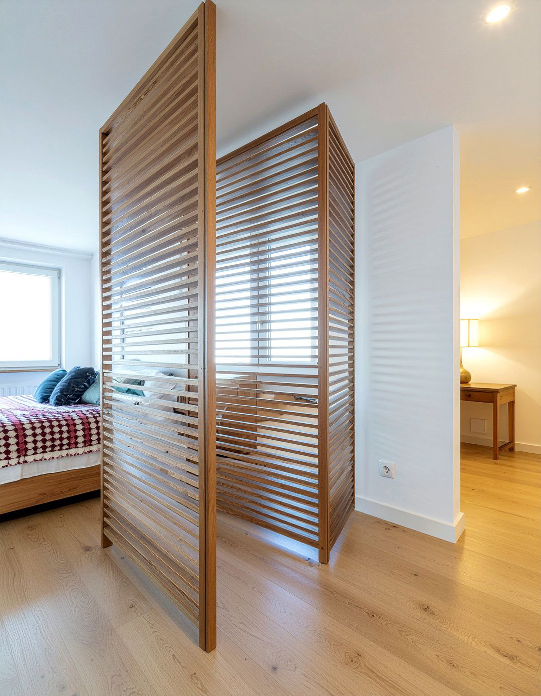 Walnut Room Divider - 30 bedroom walnut furniture ideas