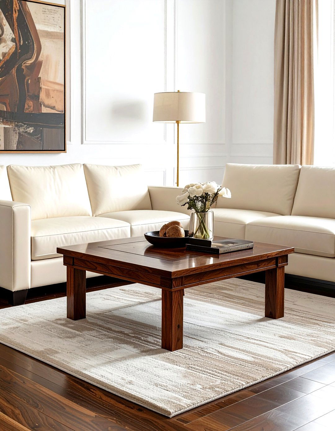 Walnut Square Coffee Table - 30 living room square coffee tables
