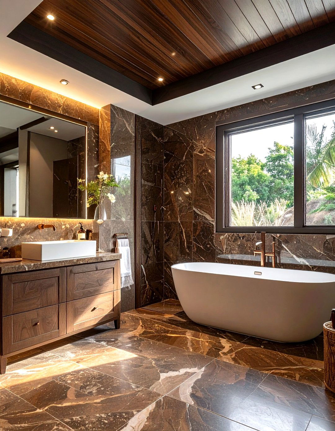 Walnut Travertine Bathroom Decor - 30 travertine bathroom ideas