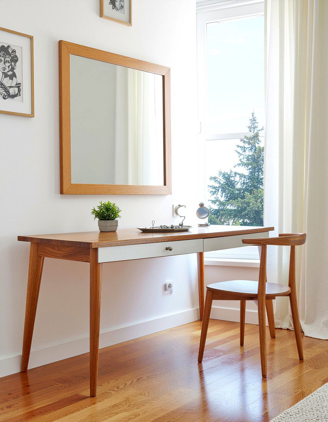 Walnut Vanity Table With Mirror - 30 bedroom walnut furniture ideas