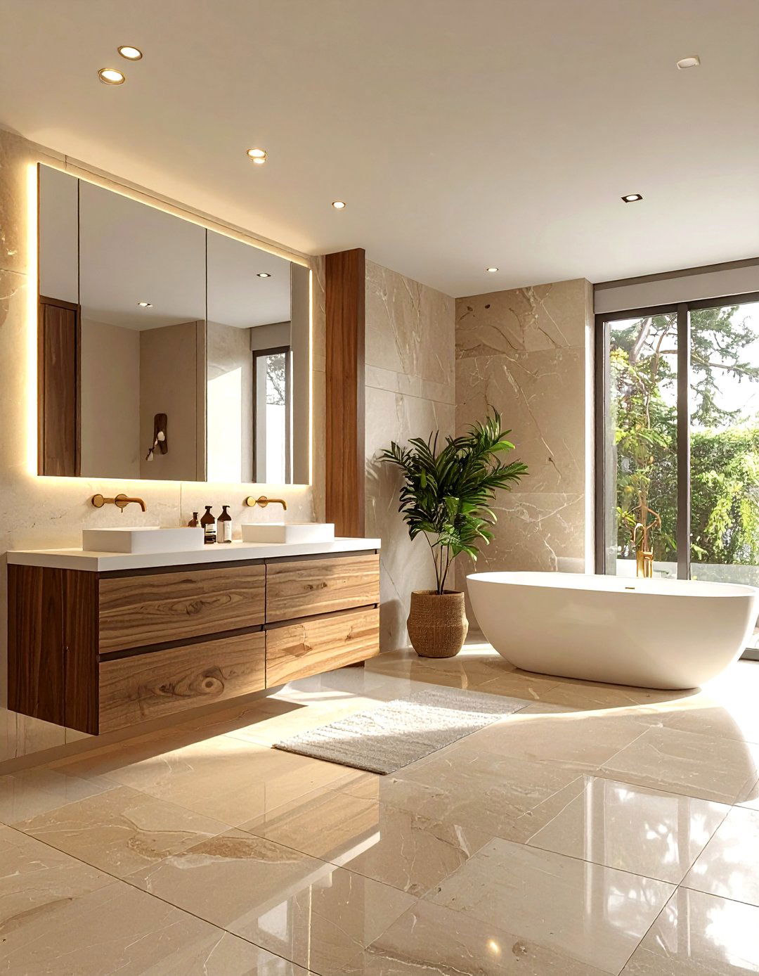 Walnut Wood Bathroom - 30 bathroom warm settings