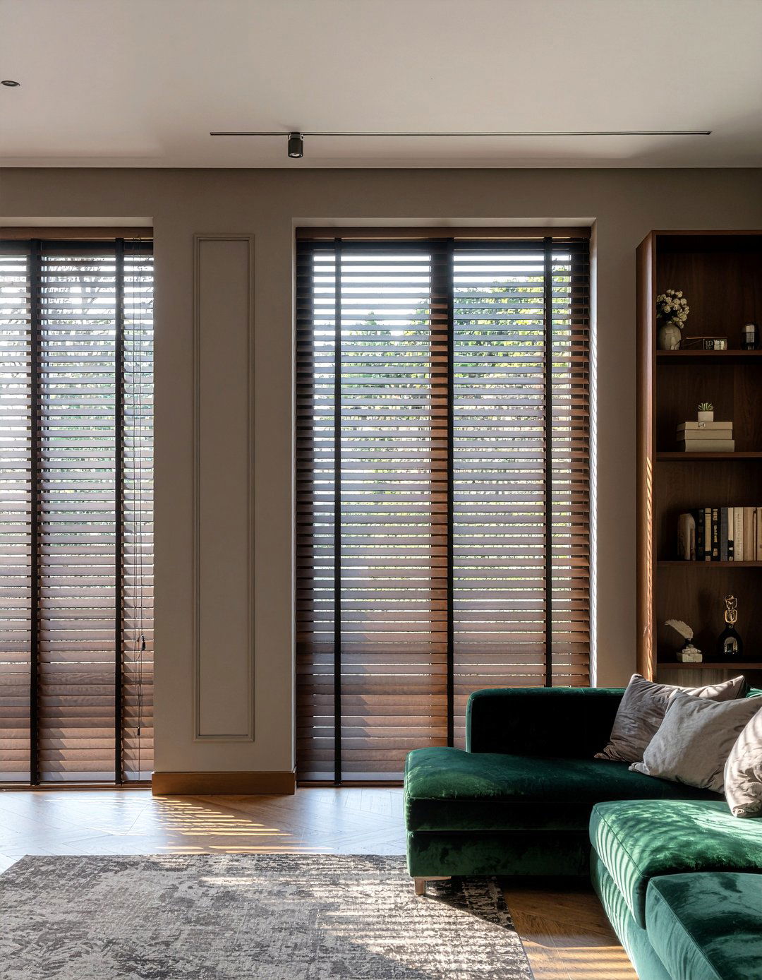 Walnut Wood Venetian Blinds - 30 living room venetian blinds