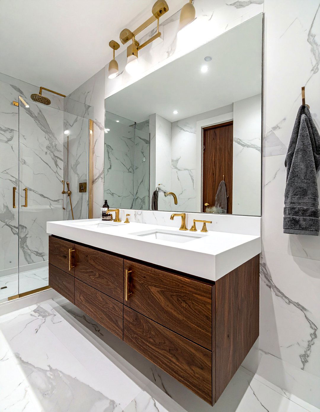 Walnut bathroom vanity cabinet - 30 bathroom vanity cabinet ideas