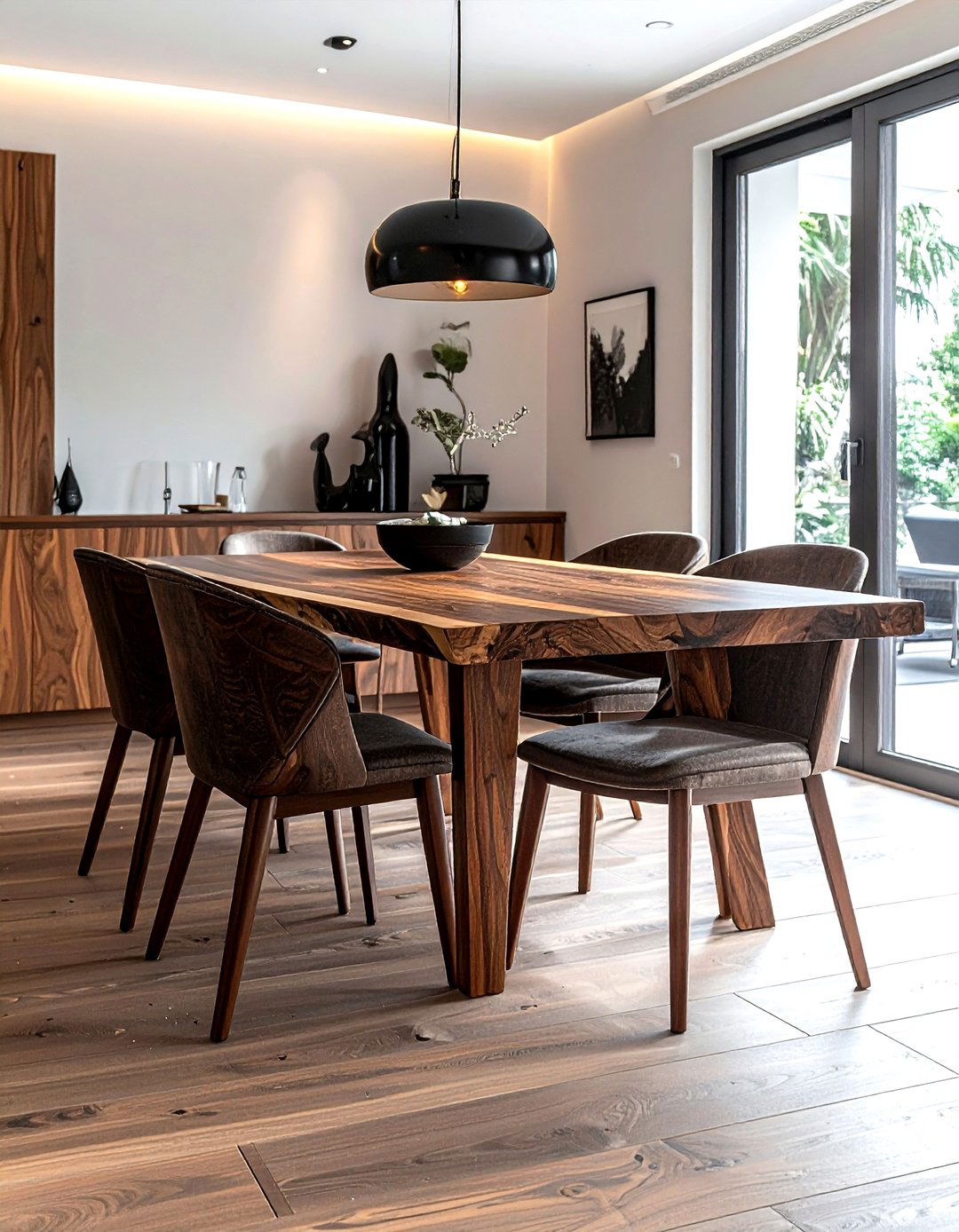 Walnut dining chair - 30 wood dining chair ideas