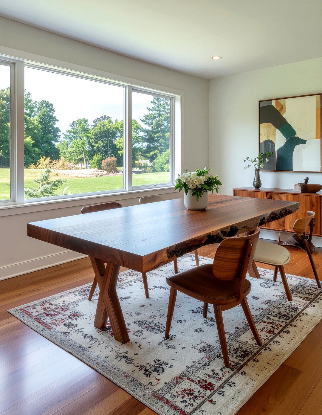 Walnut dining room table - 30 durable dining room ideas