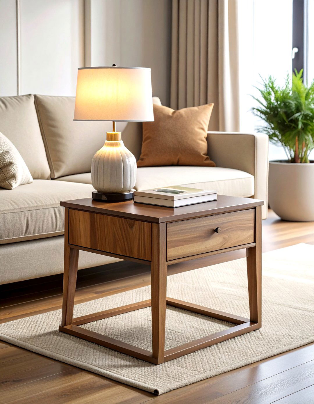 Walnut end table - 30 living room walnut furniture ideas