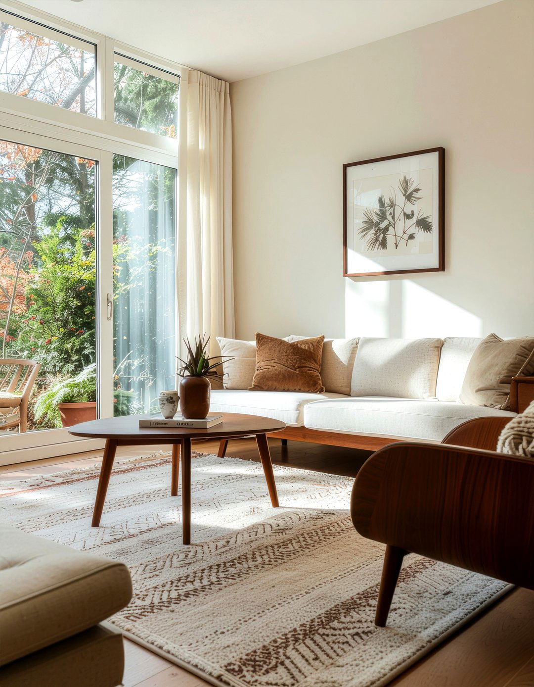 Walnut furniture living room - 30 warm toned living room ideas