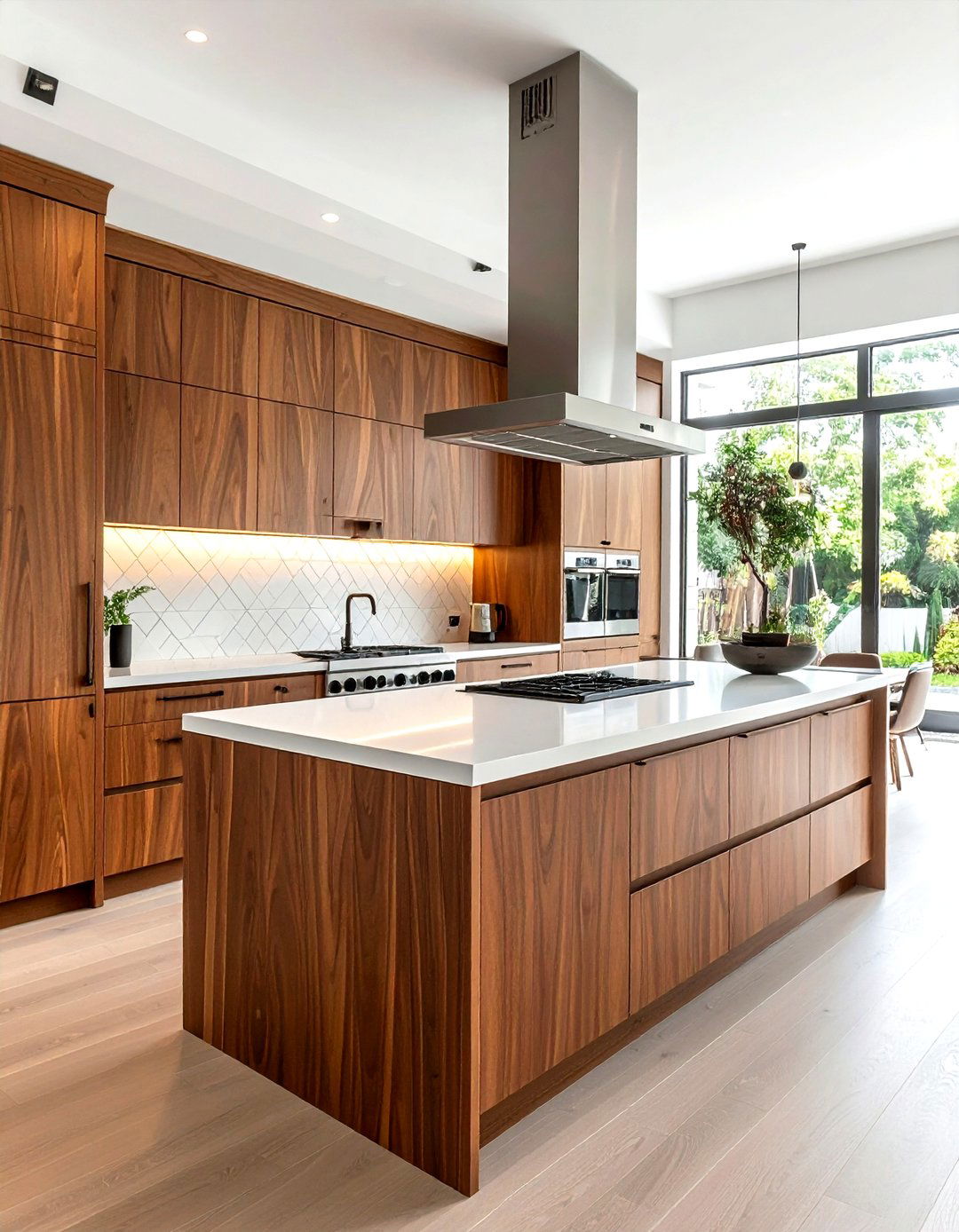 Walnut kitchen cabinets - 30 mid-century modern kitchen ideas