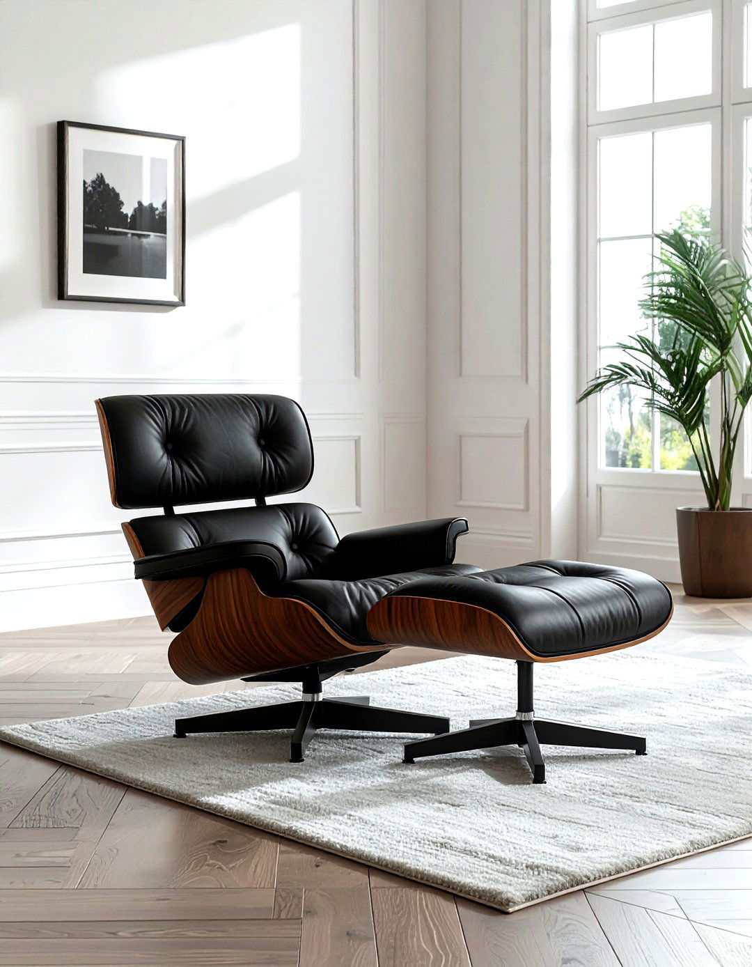 Walnut lounge chair - 30 living room walnut furniture ideas