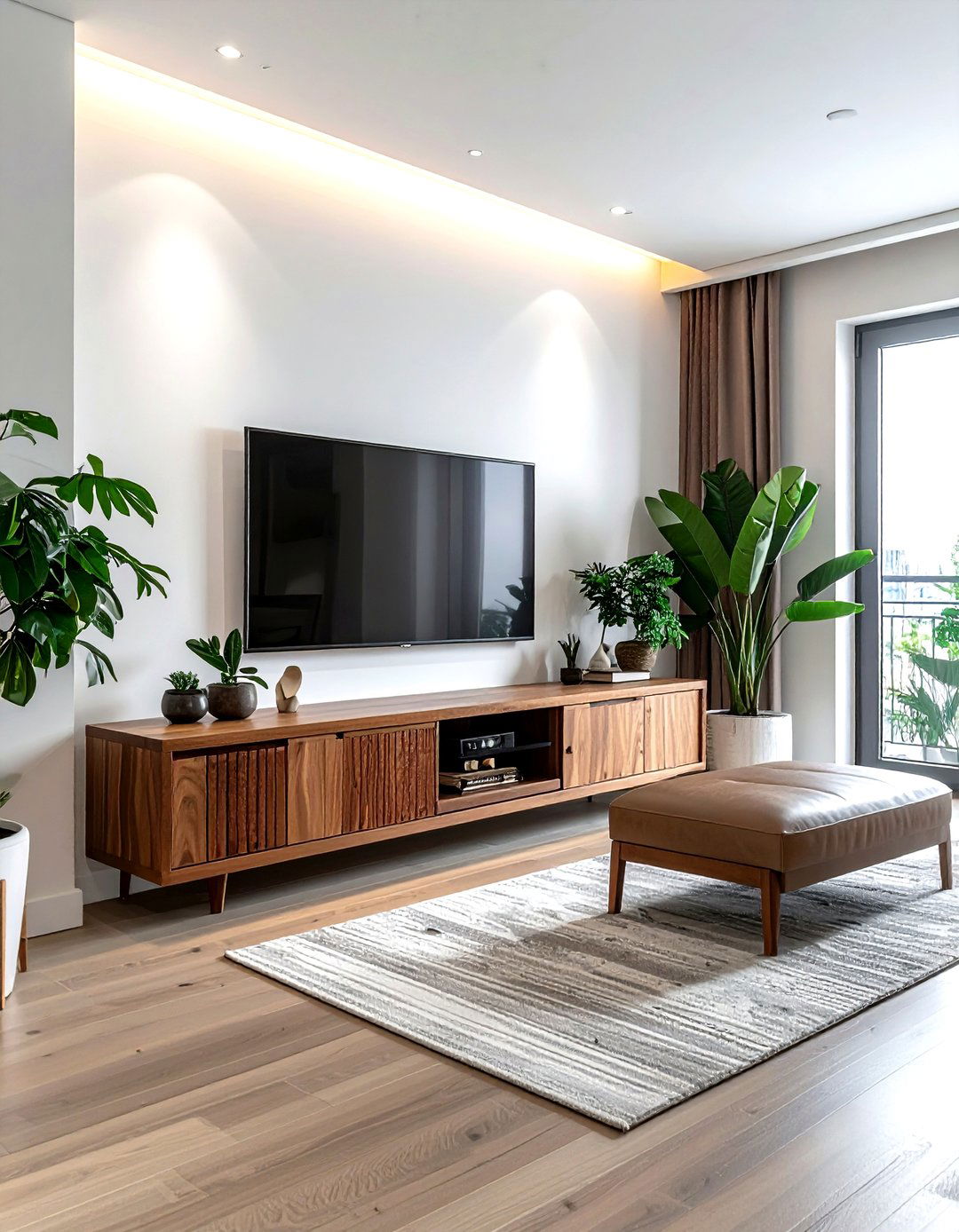 Walnut tv stand - 30 living room walnut furniture ideas