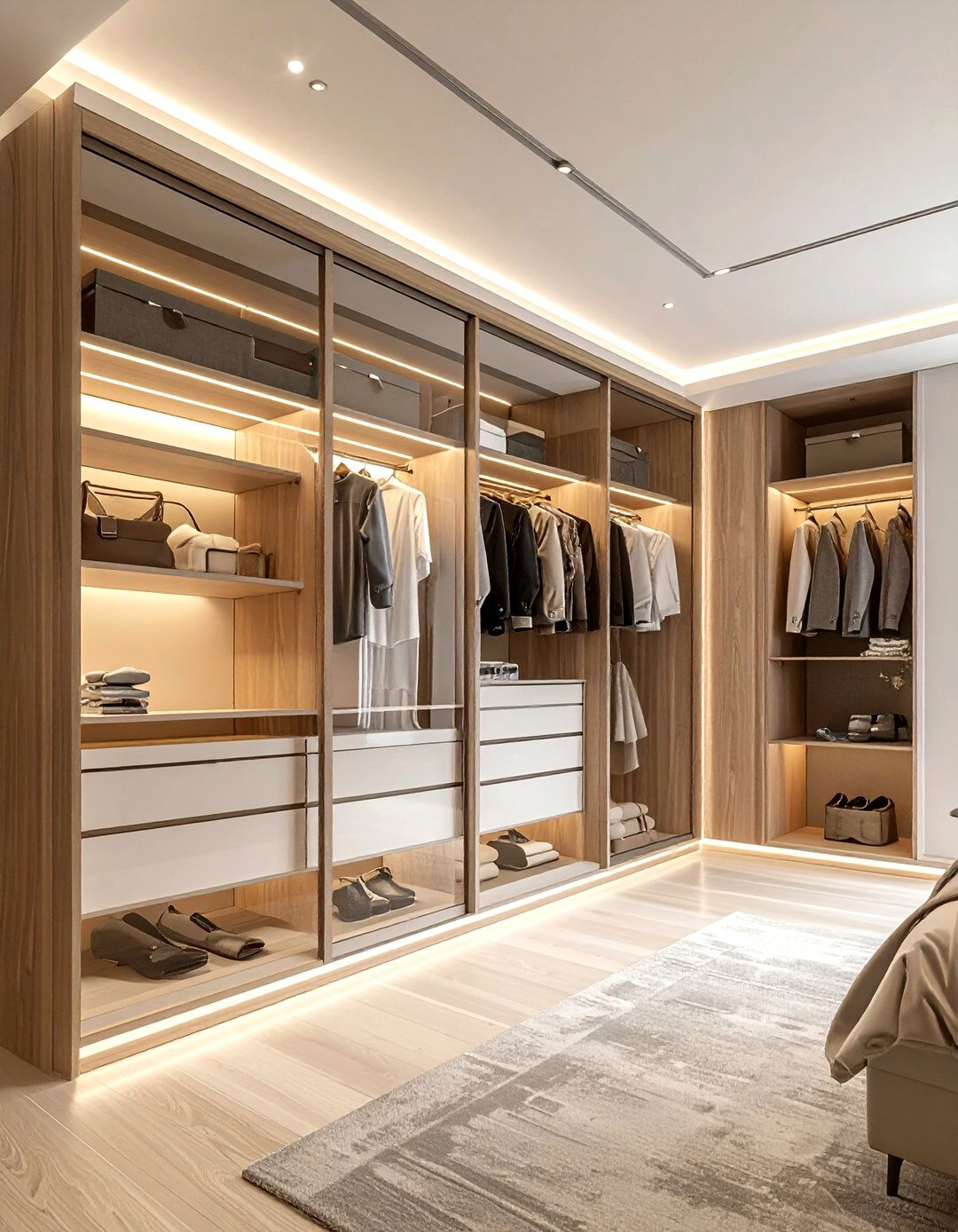 Wardrobe Interior Led Strip - 30 bedroom accent lighting ideas