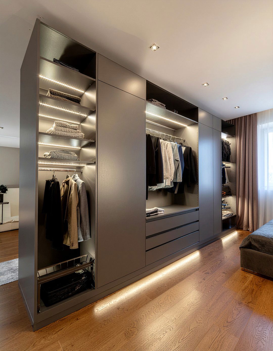 Wardrobe With Internal Lighting - 30 bedroom built-in wardrobes