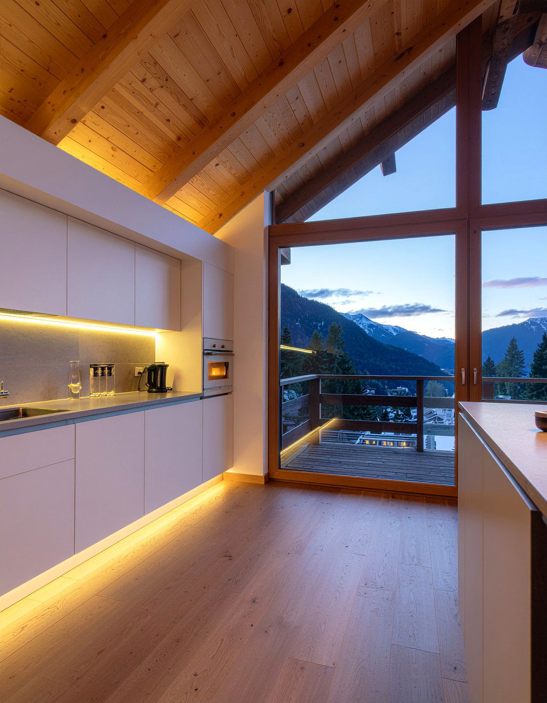 Warm Ambient Lighting - 30 chalet kitchen ideas