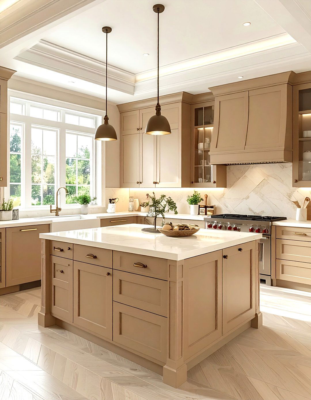 Warm Beige Kitchen - 30 kitchen paint color ideas