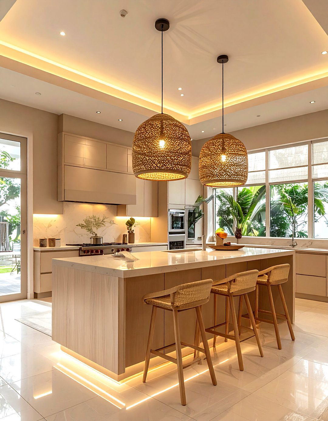Warm Beige Kitchen Lighting - 30 warm tan kitchen ideas