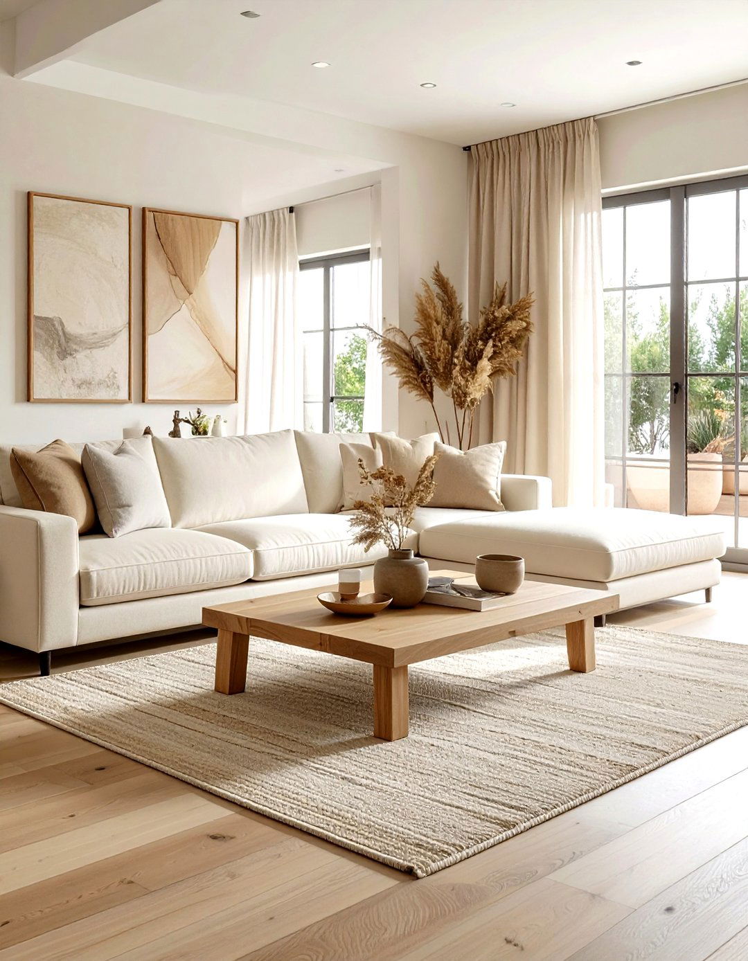 Warm Beige Living Room - 30 living room paint color ideas