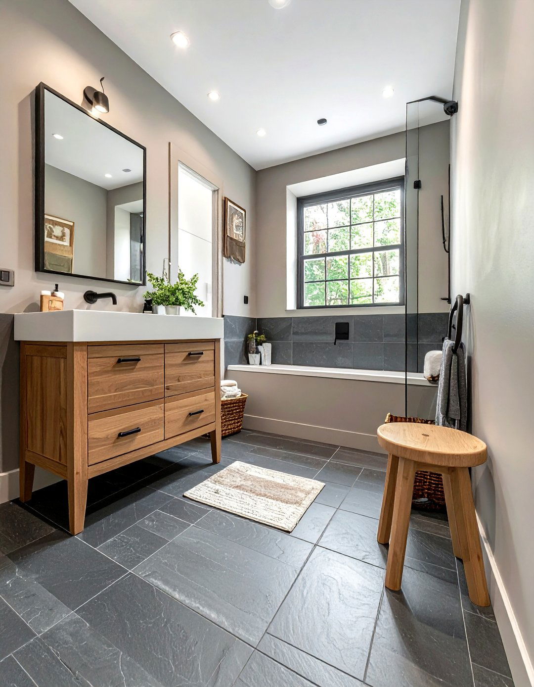 Warm Gray Bathroom - 30 neutral bathroom ideas