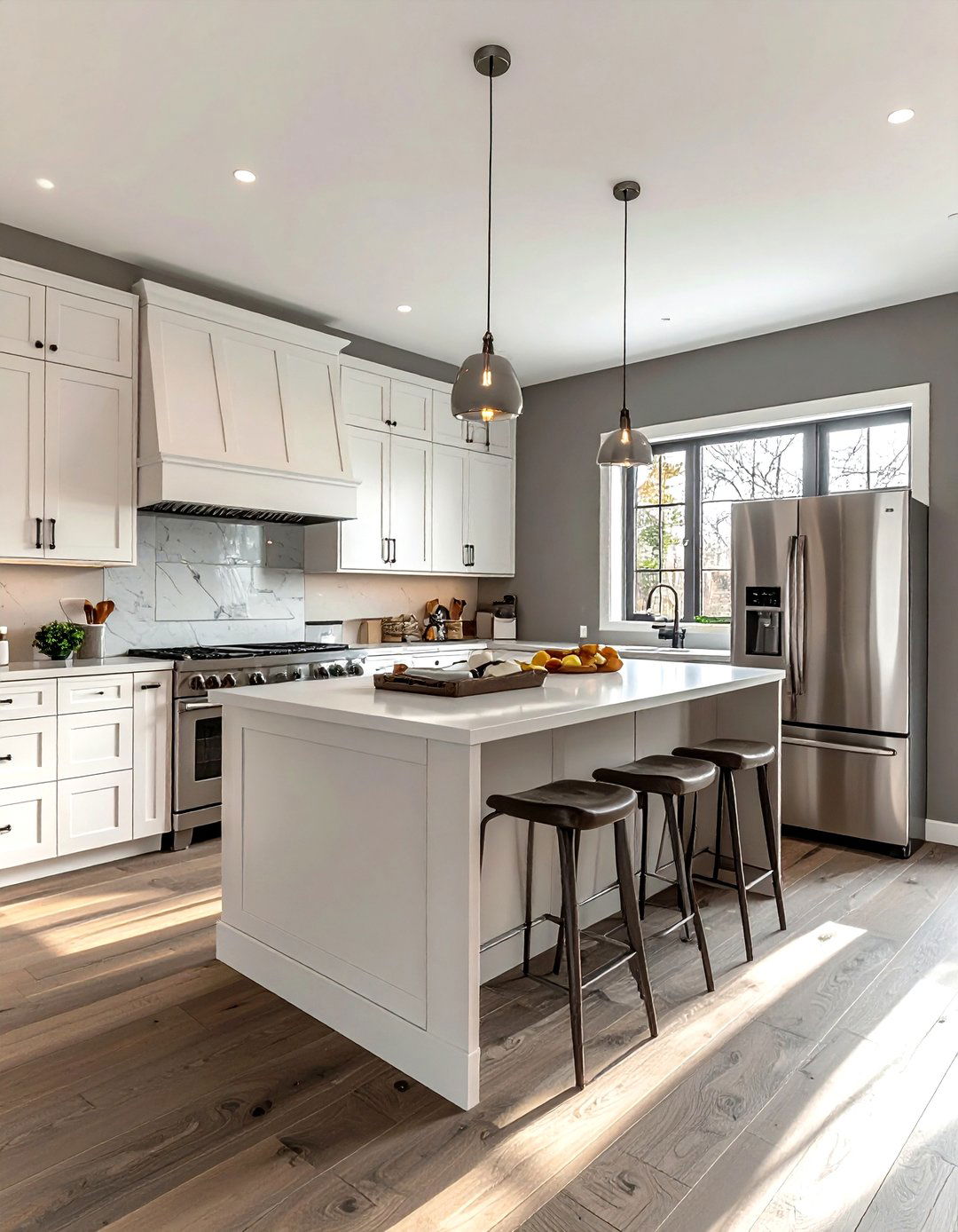 Warm Gray Kitchen Walls - 30 serene kitchen ideas